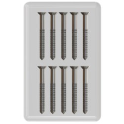 1 Bag of 10 Fixing Screws - M4 x 40mm Countersunk Single Thread